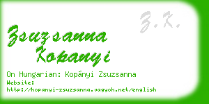 zsuzsanna kopanyi business card